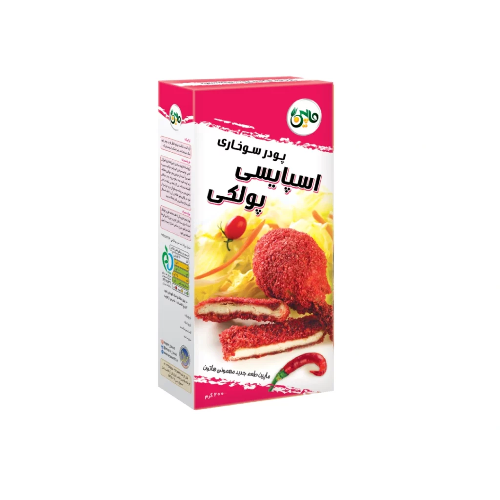 پودر سوخاری اسپایسی پولکی قرمز ماپین حاوی قارچ ترافل