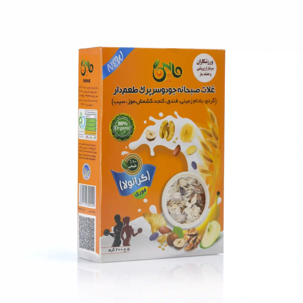 غلات جو دوسر طعم دار 200 گرم ماپین ورزشکاران