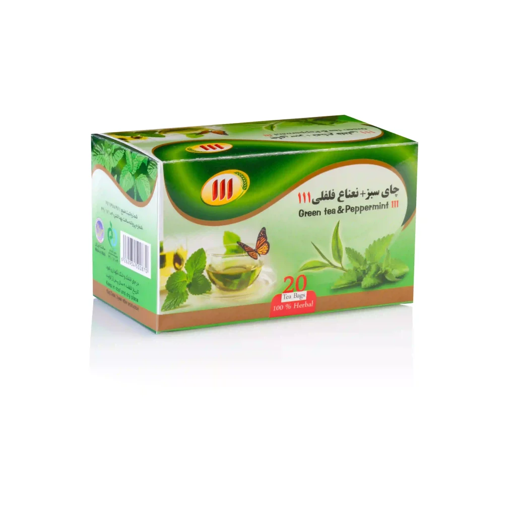 چای سبز و نعنا فلفل111 تی بگ 20 عددی