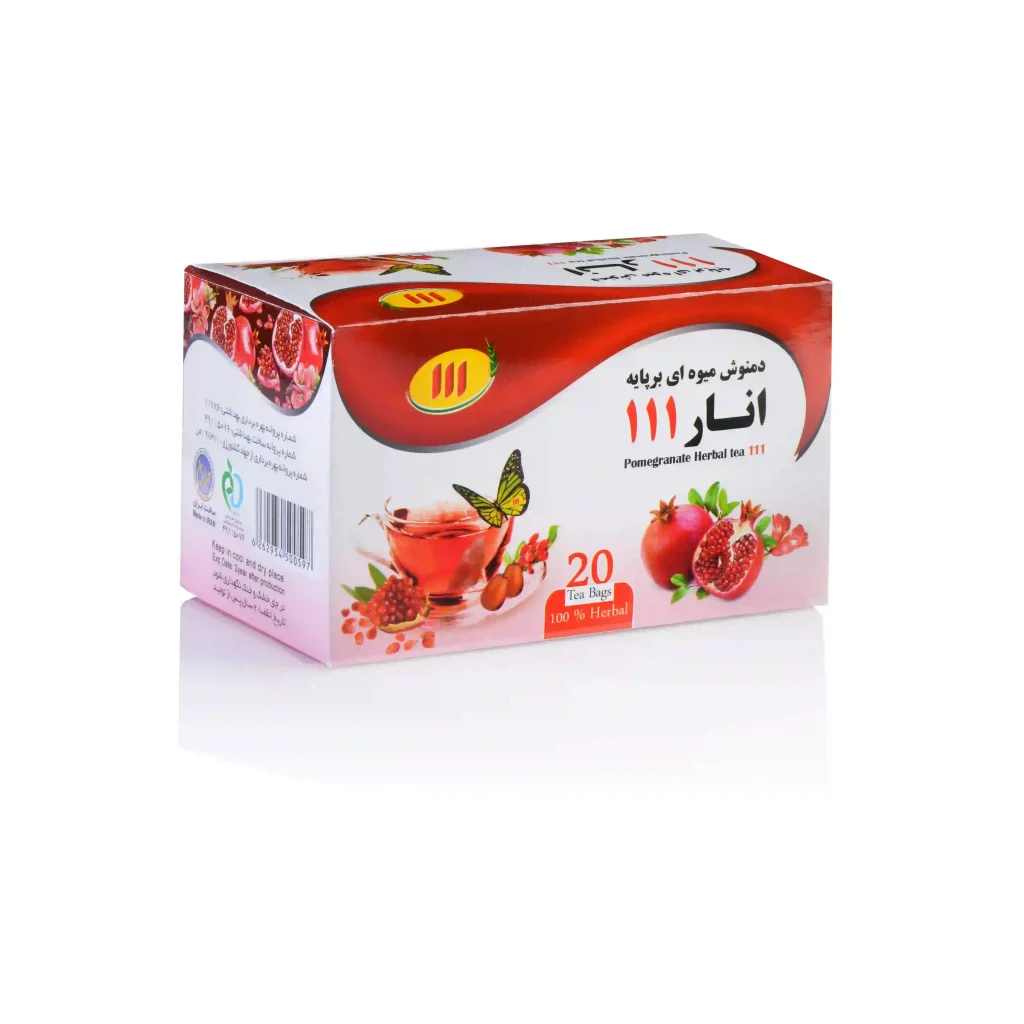 دمنوش انار111 تی بگ 20 عددی